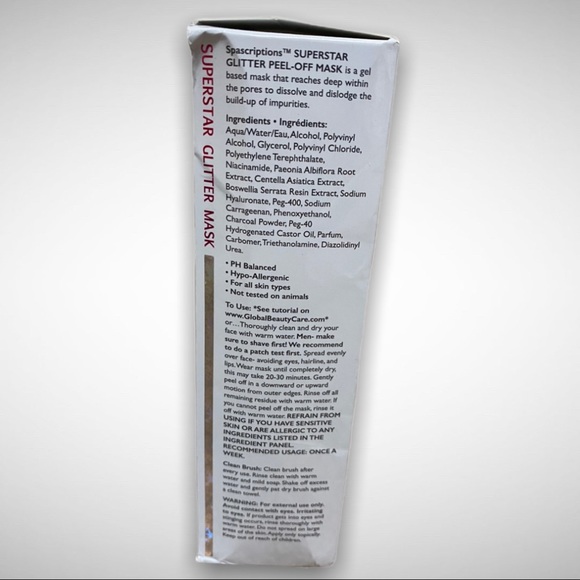 Spa Scriptions Superstar Glitter Mask & Brush - Picture 3 of 4